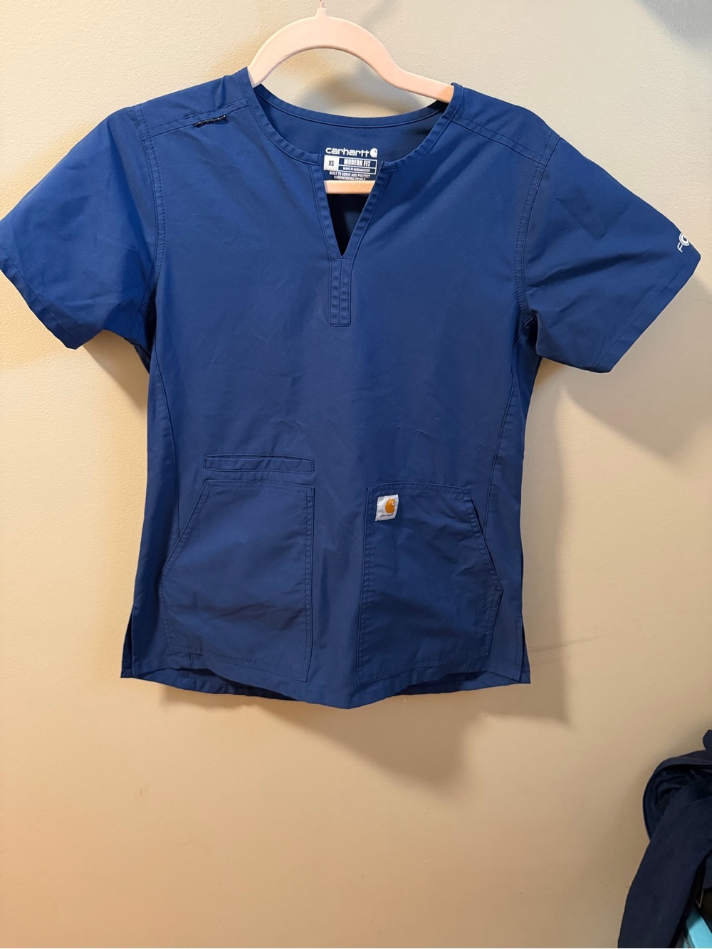 Carhartt Navy Blue Scrub Set Modern Fit